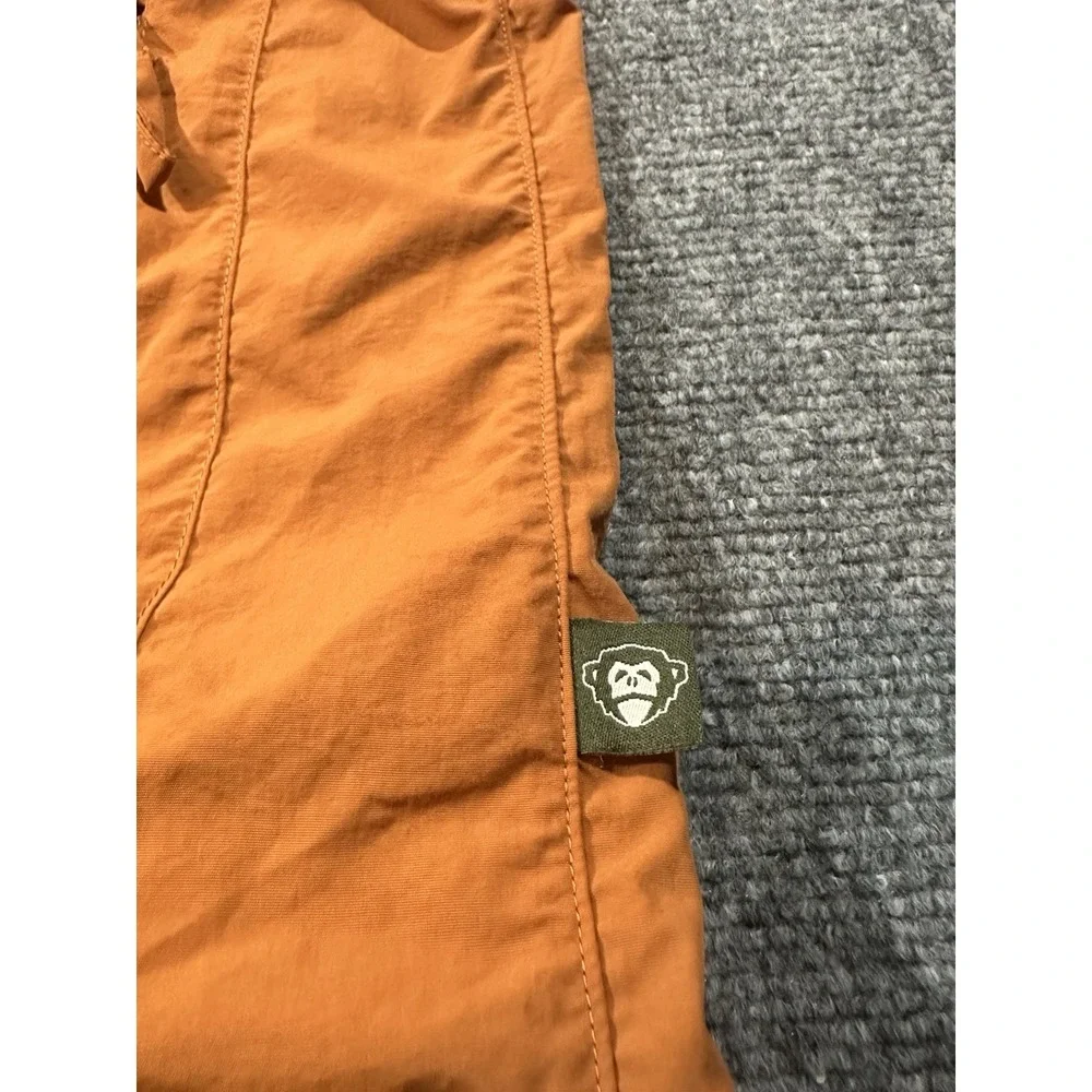 Howler Bros Mens XL Orange Windbreaker Jacket Zip Outdoors Hiking Cinch Waste